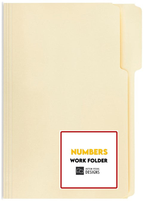 B47. Work Folder: Numbers 1-10 – Autism Visual Designs
