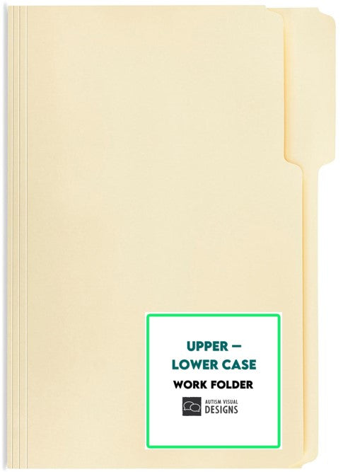 Work Folder: Upper & Lower Case – Autism Visual Designs