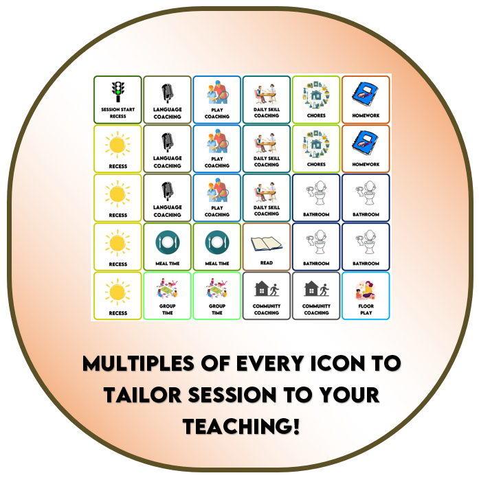 Visual Schedule: ABA Session – Autism Visual Designs
